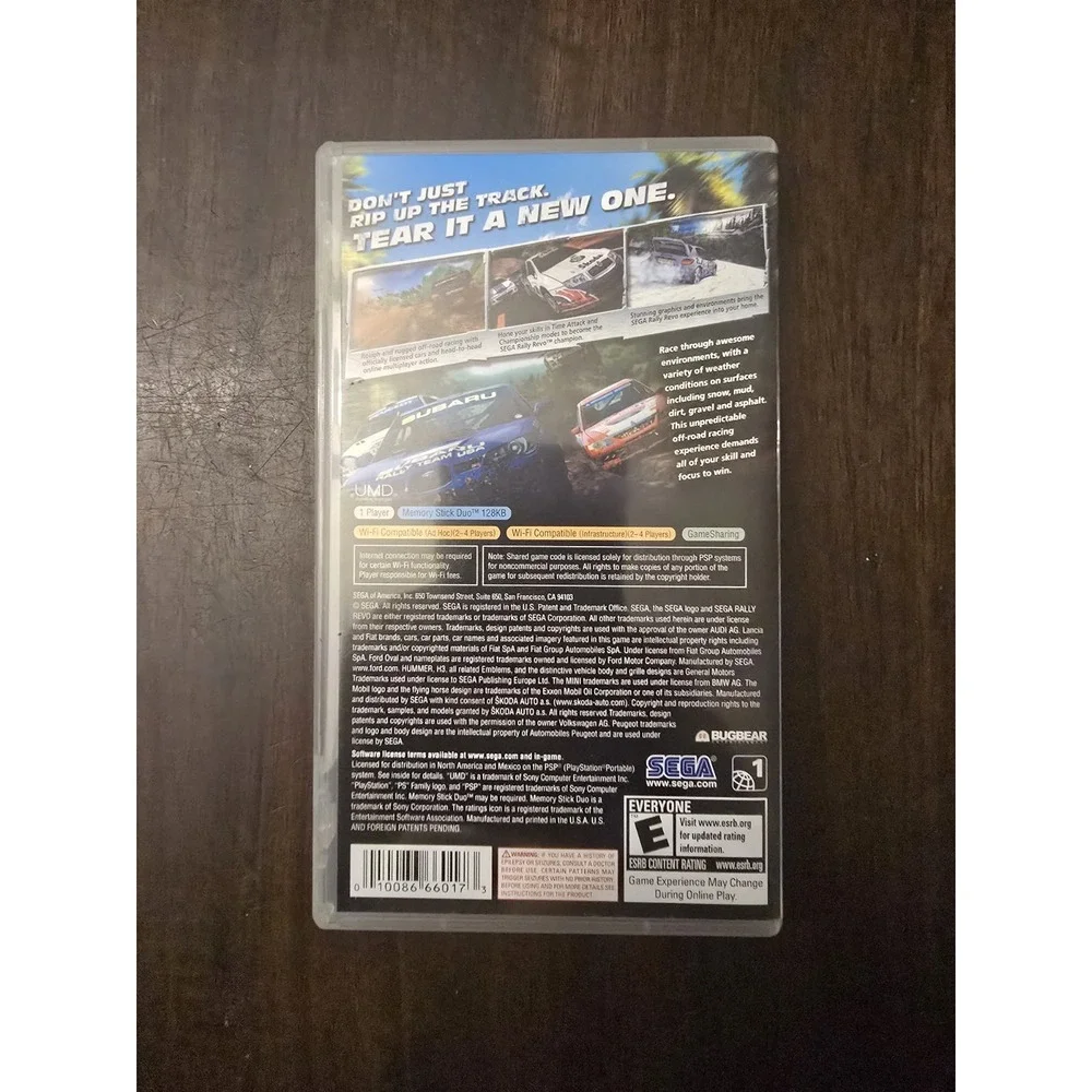 Sega Rally Revo Sony PSP Video Game - Complete